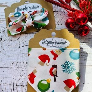 Bandana Set, Christmas presents pattern